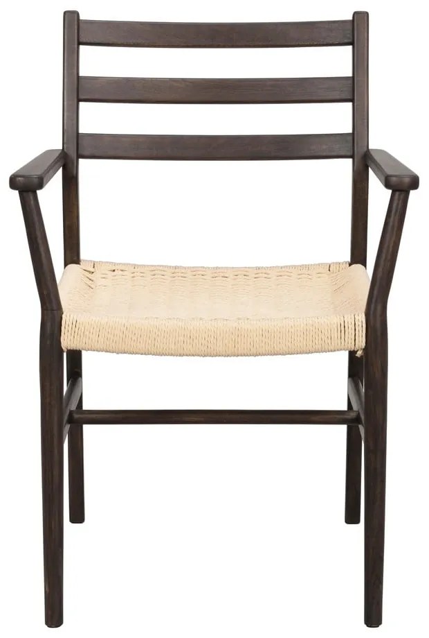 Scaun de dining natural /maro închis Harlan – Rowico