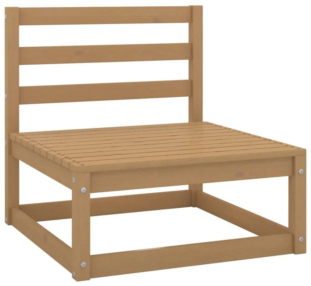 Set mobilier de gradina, 2 piese, maro miere, lemn masiv de pin