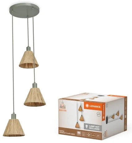 Lustră pe cablu Ledvance DECOR RAFFIA 3xE27/15W/230V rafie