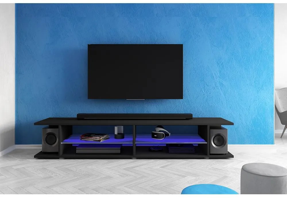 Masă TV Monty 180 (cu iluminat) (negru). 1098624