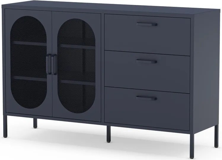 Comodă albastru-închis 140x90 cm Diora – Marckeric