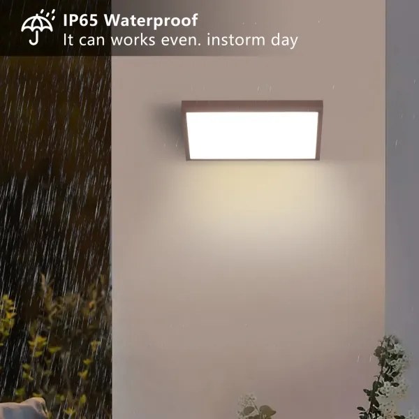 BRILAGI - Aplică LED RGBW de exterior TRIANGLE 1xE27/12W/230V maro IP65