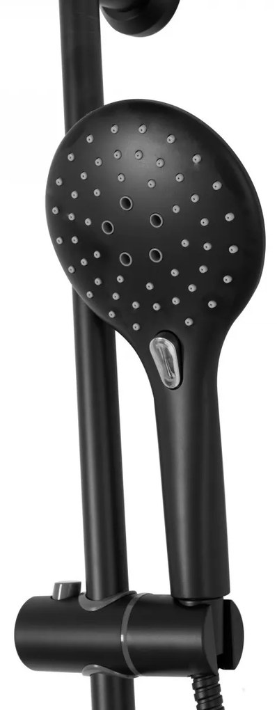 Baterie pentru dus Mike negru mat - H 98,5 cm