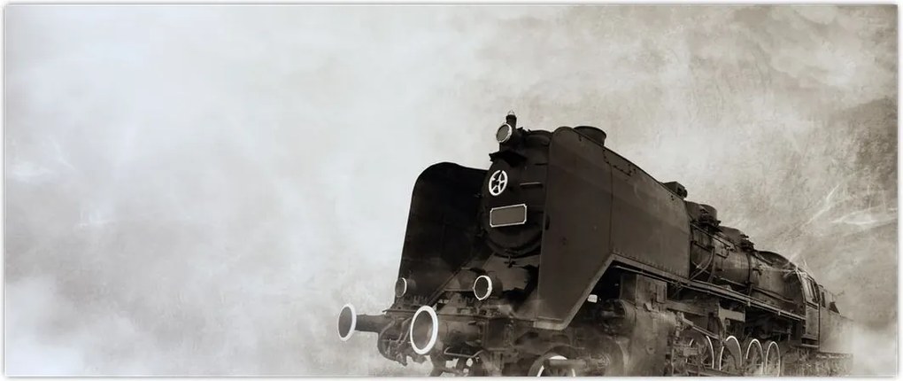 Tablou - Tren în ceață (120x50 cm)