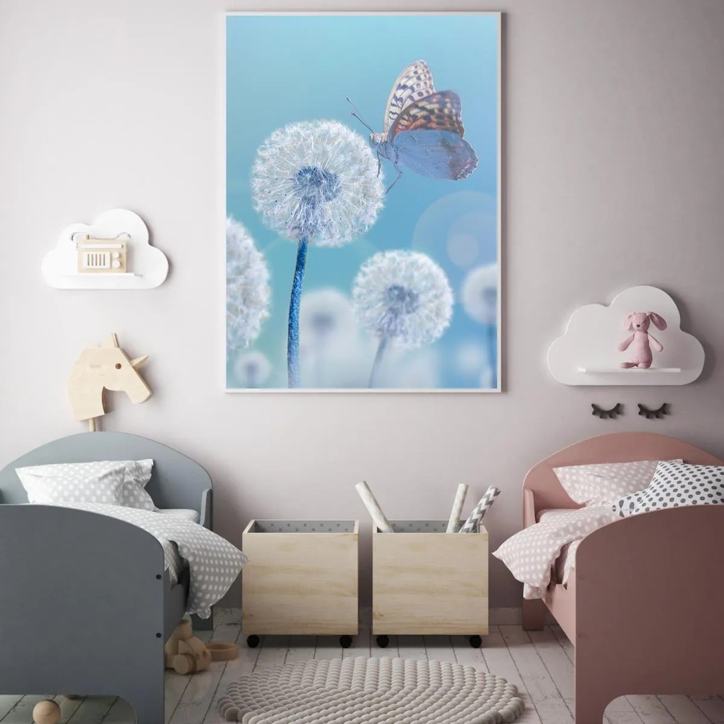 Poster - Fluture pe păpădie (A4)