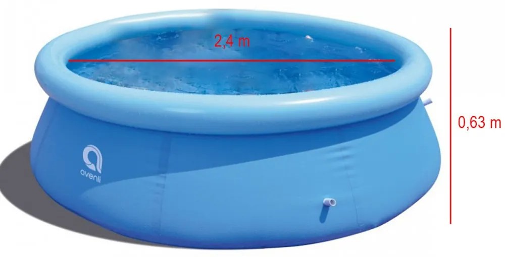 Piscină gonflabilă rotundă cu margine 2,4x0,63 m