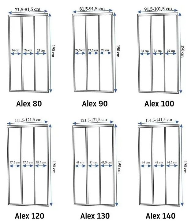 Rea Alex usi de dus 100 cm culisanta auriu periat sticla transparenta REA-K2500
