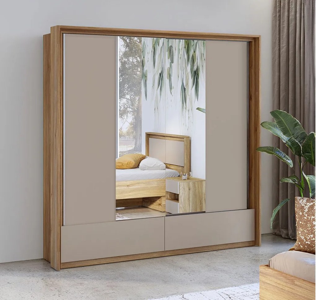 Dulap lemn masiv Eleganza, 209 × 219 × 63 cm