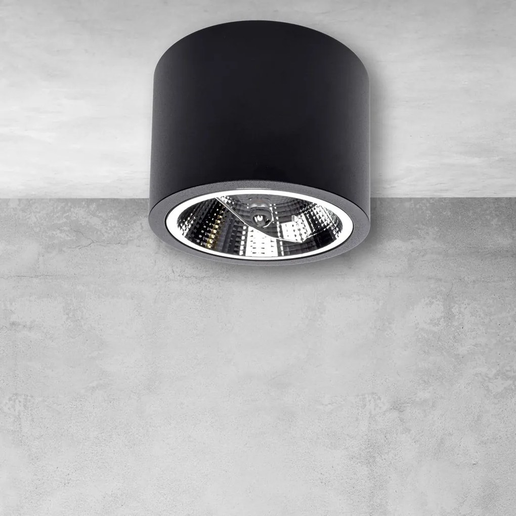 Spot aplicat design modern REDONDO negru