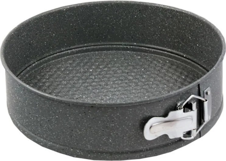 Tavă de copt cu fund detasabil Voltz V51223GB22, 22 cm, Otel carbon, Acoperire marmura, Gri