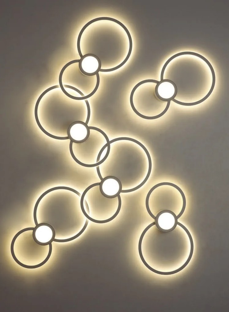 Aplica LED dimabila design geometric MURAL neagra