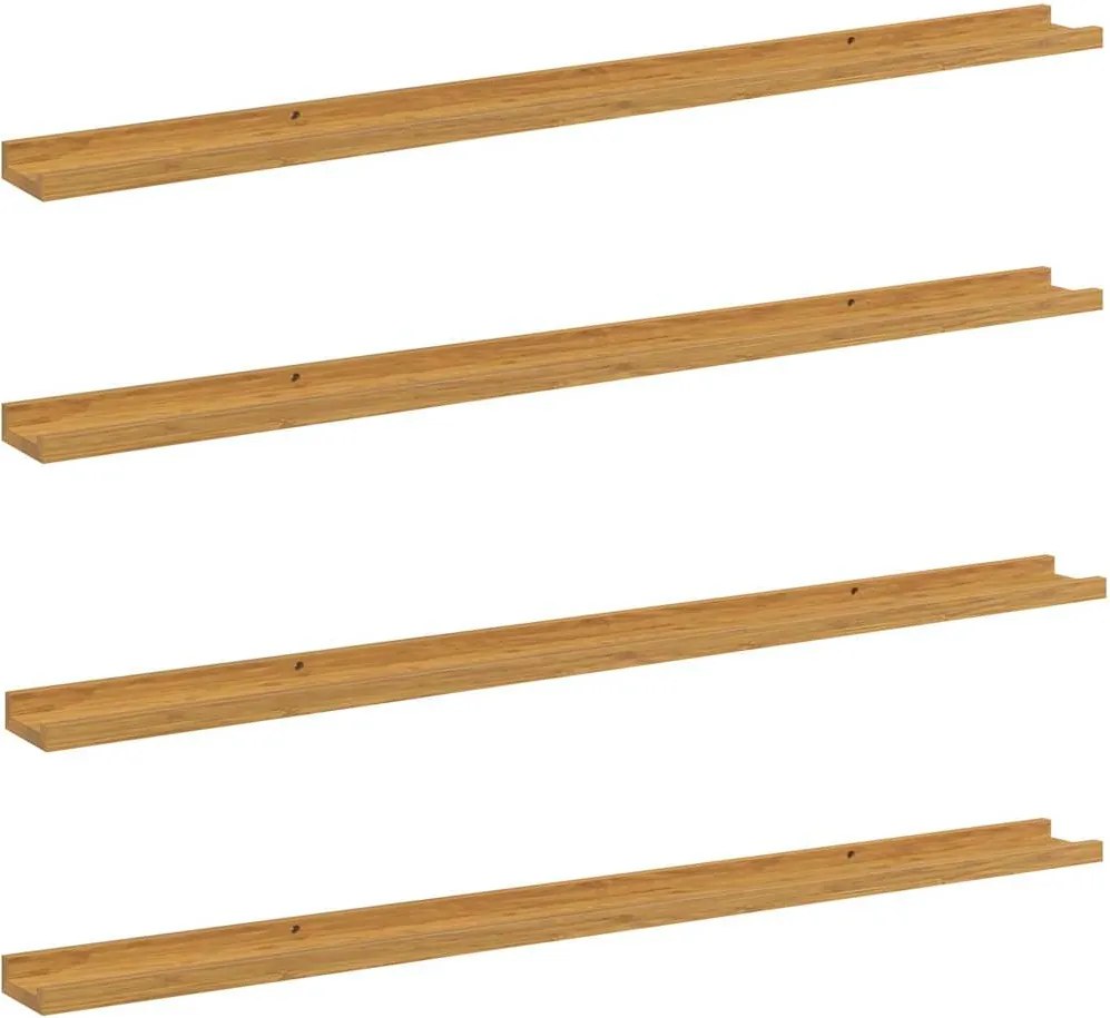 vidaXL Raft de perete cu raft 4 pcs Bej 115 x 9 x 3 cm Lemn compozit