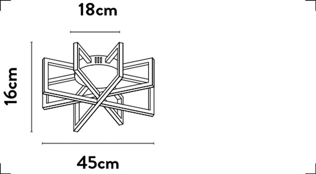 Plafoniera LED design modern Belle D-45cm