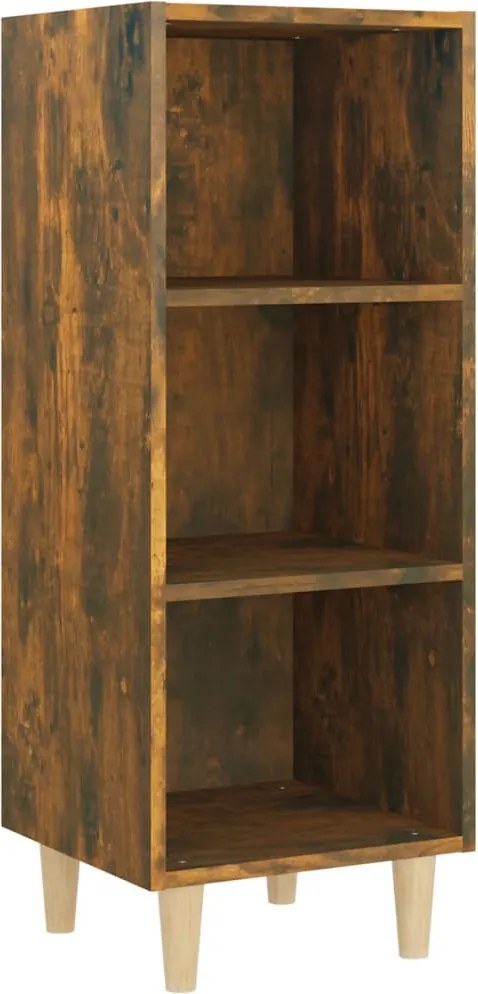 vidaXL Servantă, stejar fumuriu, 34,5x32,5x90 cm, lemn compozit