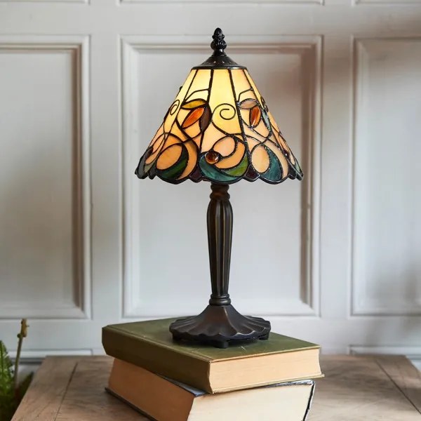 Endon 64196 - Lampă de masă Tiffany JAMELIA, 1xE14/40W/230V, diam. 20 cm