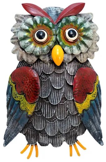 Decoratiune gradina, metalica, bufnita, 25x6x33 cm