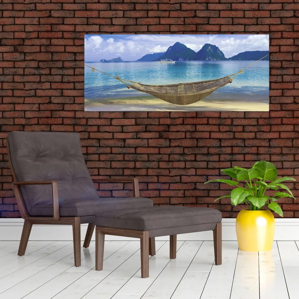 Tablou - Hamac pe plajă (120x50 cm)