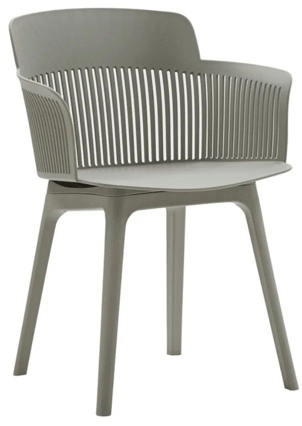 SCAUN tip fotoliu RIGATO -POLIPROPILENA- HORECA - GRI