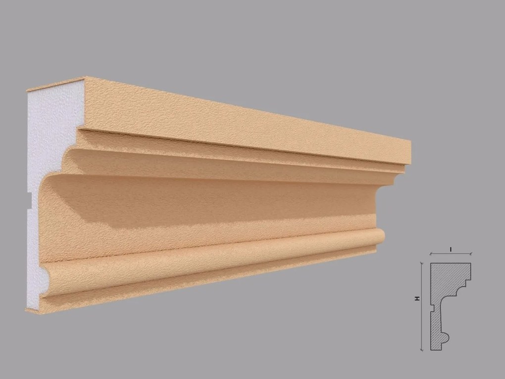Ancadrament fereastra exterior FP124 dimensiuni 130x60x2000mm