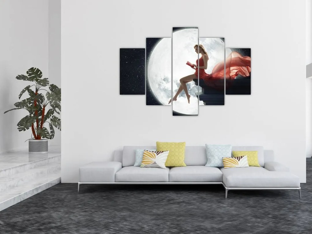 Tablou - Femeia sub clar de lună (150x105 cm)