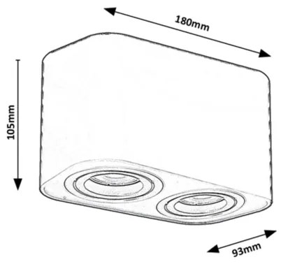 Spot KOBALD 2xGU10/42W/230V alb Rabalux 2054