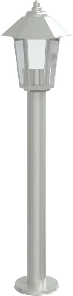 vidaXL Lampă exterioară de podea, argintiu, 80 cm, oțel inoxidabil