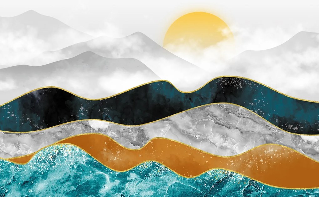 Peisaj,colaj (147x102 cm)