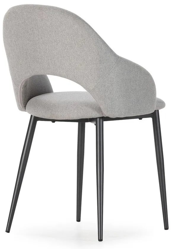 Scaune de dining gri-deschis 2 buc. tapițate Lia – Marckeric