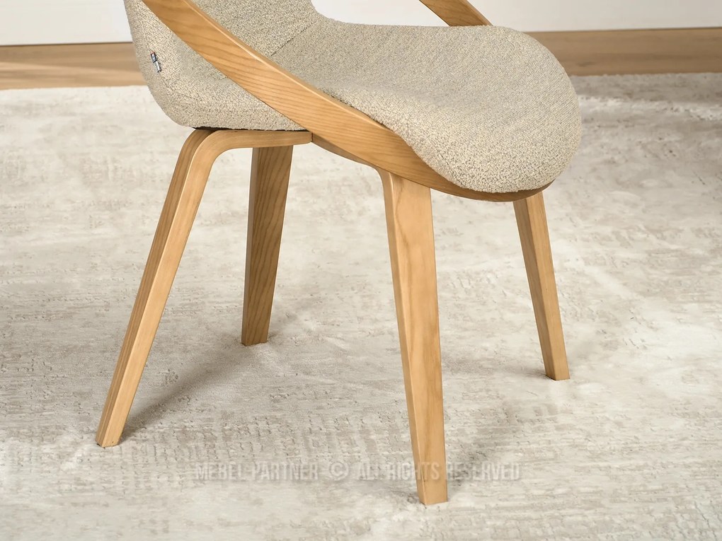 Scaun Lila K (bej + stejar). Promo -14%. 1111104