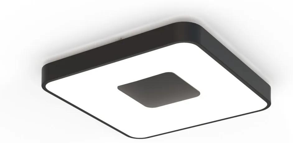 Plafoniera LED Smart dimabila cu telecomanda COIN 44x44cm neagra