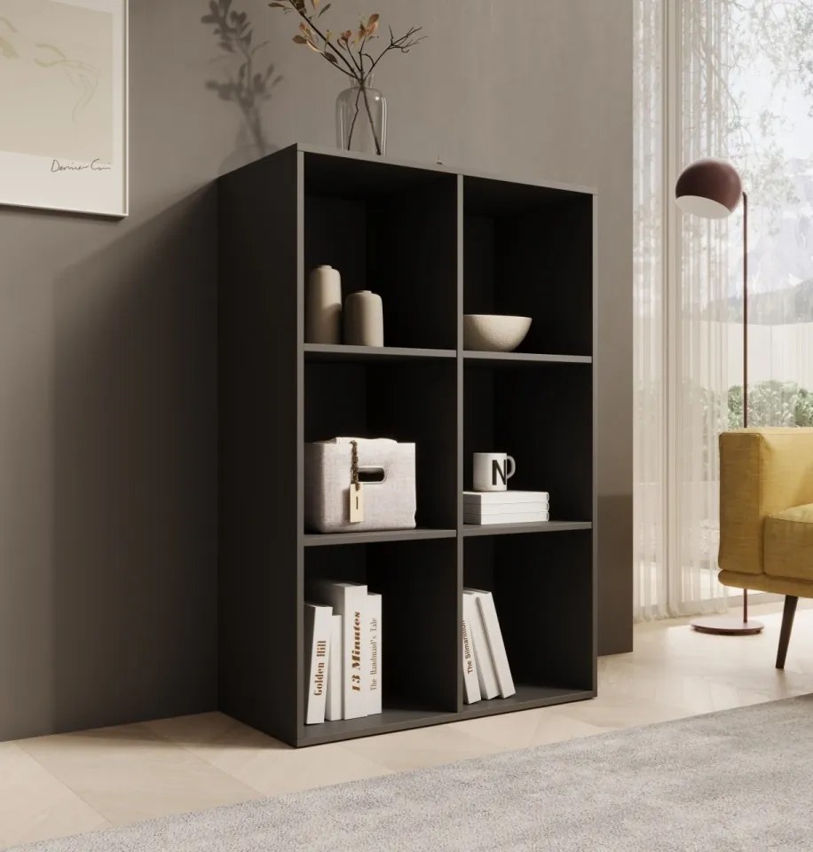 Bibliotecă, 80x120 cm, Lenti, ADRK Furniture (Culoare: Alb)