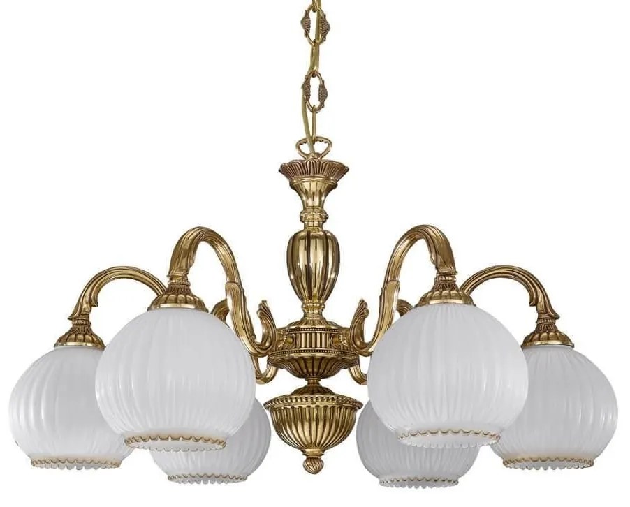 Candelabru din alama cu 6 brate design italian 9300