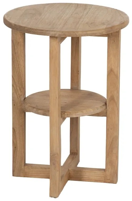 Măsuță auxiliară rotundă din lemn de mindi ø 40 cm Dala – Ixia