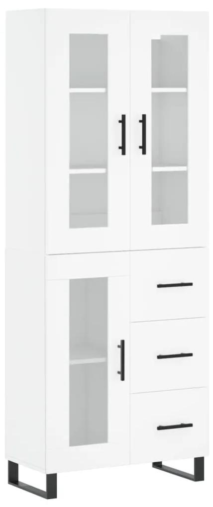 3198617 vidaXL Dulap înalt, alb, 69,5x34x180 cm, lemn compozit