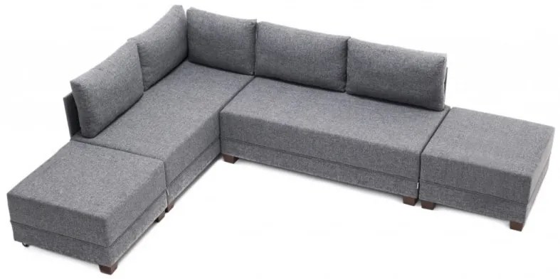 Coltar Extensibil Fly Corner Sofa Bed Left, Gri