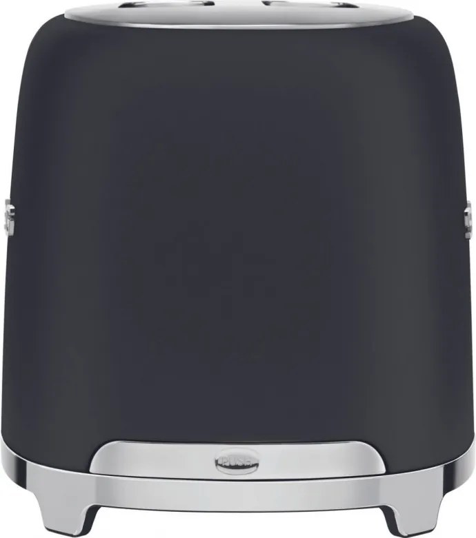 Prаjitor de pаine SMEG 50's Style TSF01BLMEU, 950 W, 2 felii, 6 trepte, Tava pentru firimituri, Cablu integrat, Otel inoxidabil, Negru mat