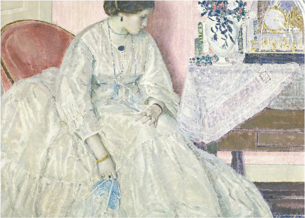 Tablou pe sticlă - Frederick Carl Frieseke, Memories, reproducere (70x50 cm)