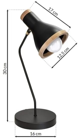 Lampă de masă HOLLY 1xE27/60W/230V