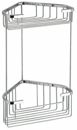 GEDY 2482 Smart raft de colț cu două etaje 20 x32,5 x 15,1 cm, argintiu