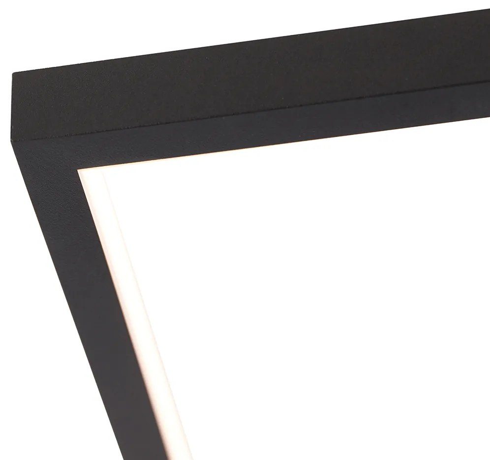 Plafoniera neagra cu LED integrat, cu dimmer in 3 trepte, cu 4 lumini - Lejo