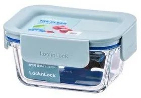 LOCKnLOCK Cutie de sticlă dreptunghiulară CLEAR,160 ml, mentă, 160 ml