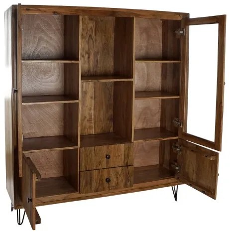 Vitrina maro, din lemn de acacia, Sienna