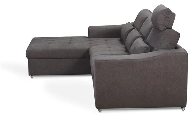 Coltar stanga extensibil, New York, 190x284x85 cm, Carbune