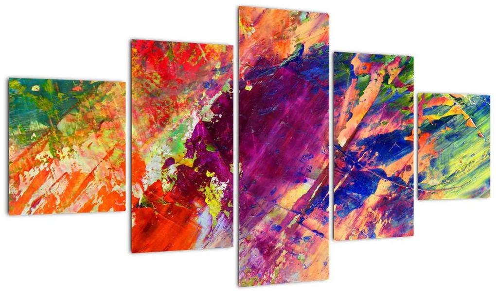 Tablou abstract în culori (125x70cm)