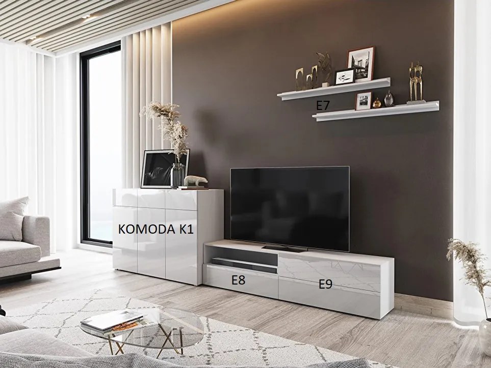 Mobilier living Berny 53 (alb + Alb lucios). 1087168