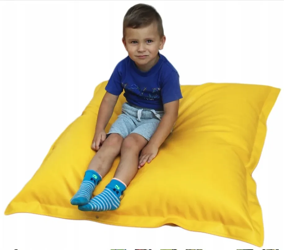 JAKS Pernă de șezut Puff 130 x 100 x 30 cm galben