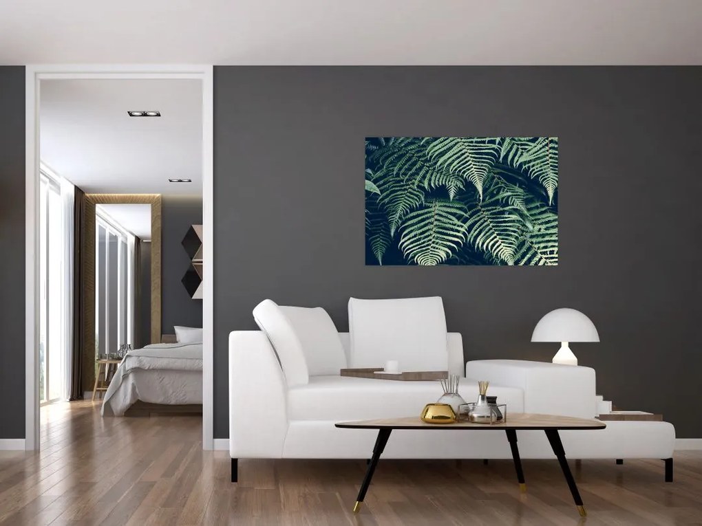 Tablou cu frunze de ferigă (90x60 cm)