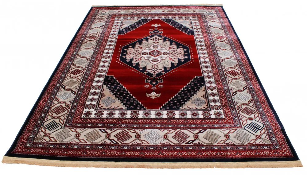 Covor clasic burgundia Turkmen 200x300 covor poliester mecanic pentru living sau dormitor