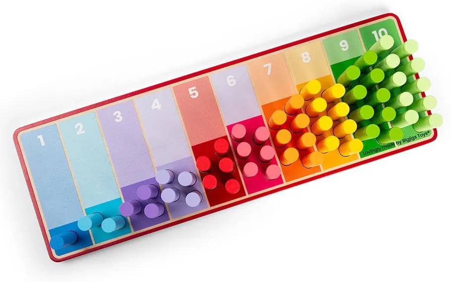 SET BETISOARE DIN LEMN PENTRU NUMARAT - CURCUBEU - BIGJIGS TOYS (36009)