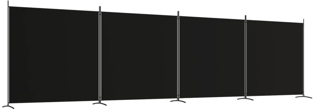 350285 vidaXL Paravan de cameră cu 3 panouri, 698 x 180 cm, textil